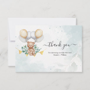 Bearly Wait Eucalyptus Baby Shower Thank You Card
