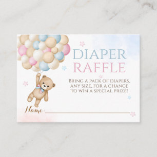 Bearly Wait Gender Reveal Bear Baby Shower Book Enclosure Card