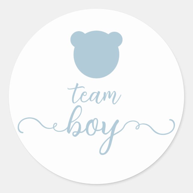 Bearly Wait Gender Reveal Bear Guess the Gender Classic Round Sticker (Front)