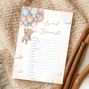Bearly Wait Gender Reveal Word Scramble Game