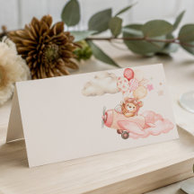 Bearly Wait Girl Baby Shower Folded