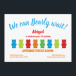 Bearly Wait Gummy Bear Kid’s Birthday Invitation<br><div class="desc">A gummy bear themed,  kid’s birthday invitation with eight gummy bears on the front. The invitation has a pattern of gummy bears on the back. All of the words can be customised.</div>