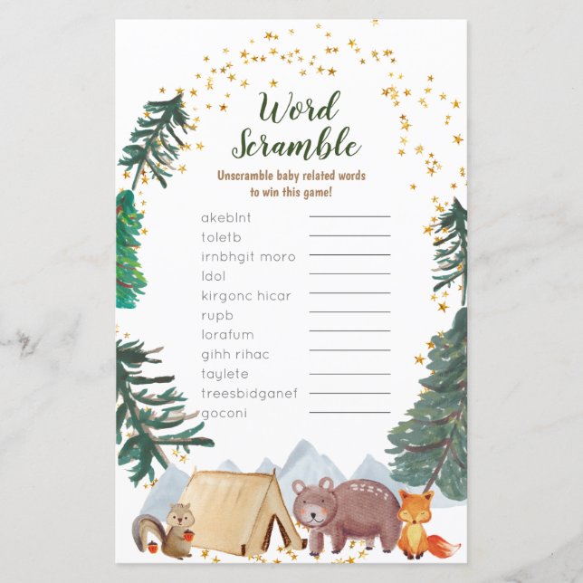 Bearly Wait Happy Camper Wishes for Baby CardBearl (Front)