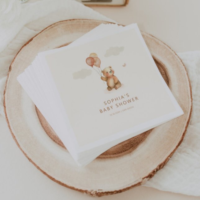Bearly Wait Neutral Baby Shower  Napkin (Creator Uploaded)