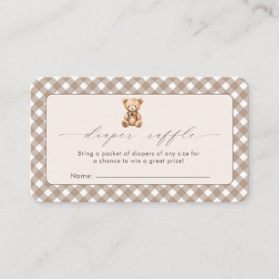 Bearly Wait Neutral Simple Baby Shower  Enclosure Card