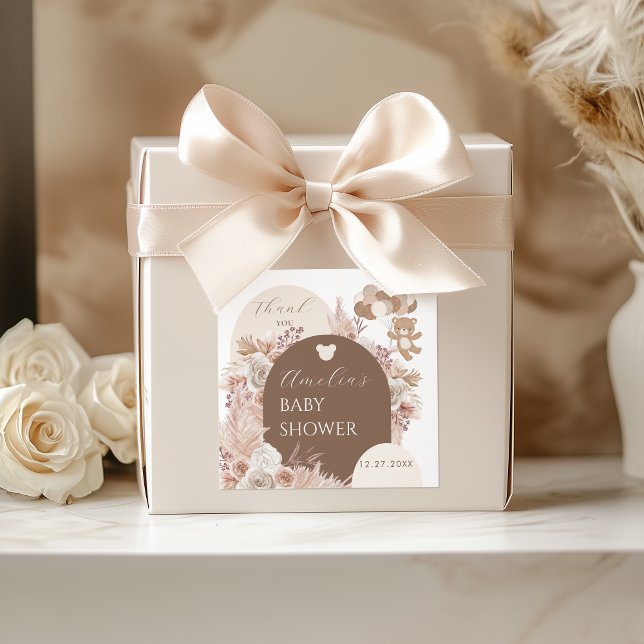 Bearly Wait Neutral Teddy Bear Baby Shower Sticker (Creator Uploaded)