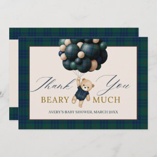 Bearly Wait Teddy Balloon Baby Shower books Thank You Card