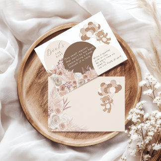 Bearly Wait Teddy Bear Neutral Books for Baby Enclosure Card