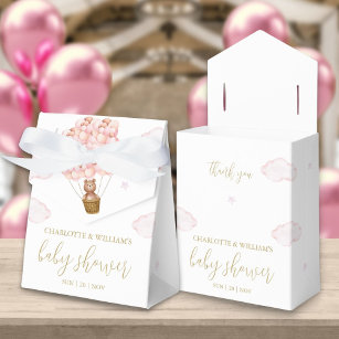 Bearly Wait Teddy Bear Pink Girl Baby Shower Favour Box