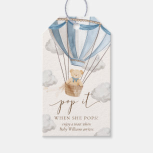Bearly Wait Teddy Bear Pop It When She Pops Gift Tags