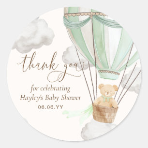 Bearly Wait Teddy Bear Thank You Baby Shower Classic Round Sticker