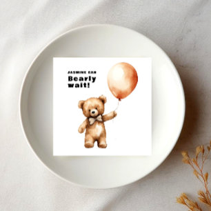 Bearly wait theme baby shower Paper Napkin