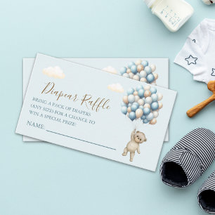 Bearly Waiting: Baby Boy Shower Delight Enclosure Card