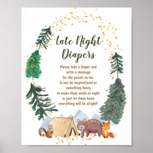 Bearly Waits late night diapers game poster