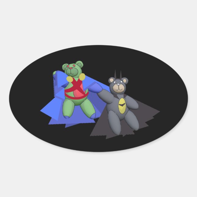 BearMartian Oval Sticker (Front)