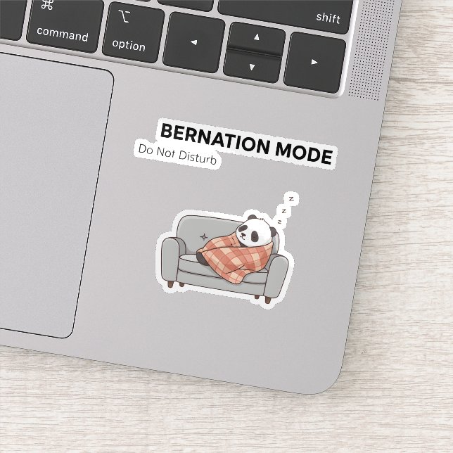 Bearnation Mode Panda Sticker – Lazy Vibes (Detail)