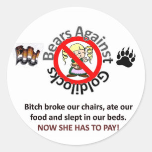 Bears Against Goldilocks 2 Classic Round Sticker