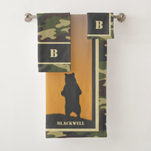 Bears and Camo Bath Towel Set