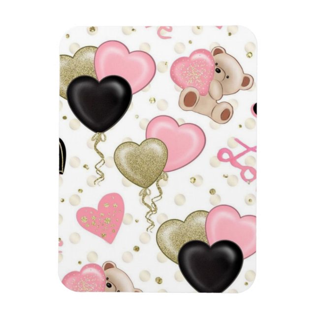 Bears and hearts magnet (Vertical)