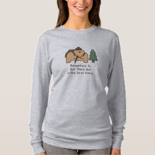 Bears Are Cute But Deadly Hiking Adventure Joke T-Shirt