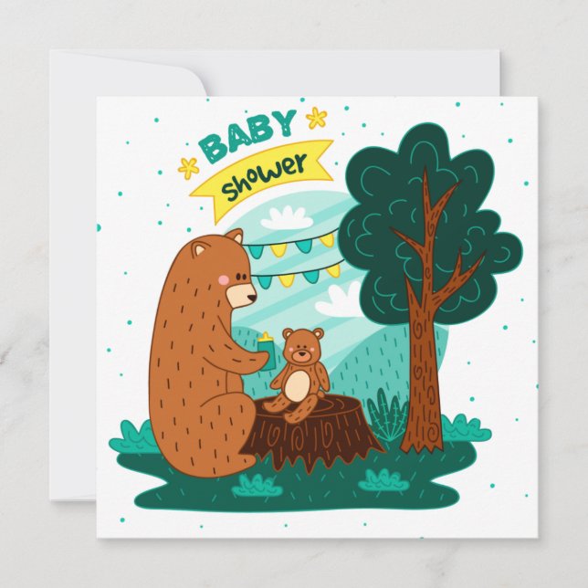 Bears Baby Shower Invitation (Front)