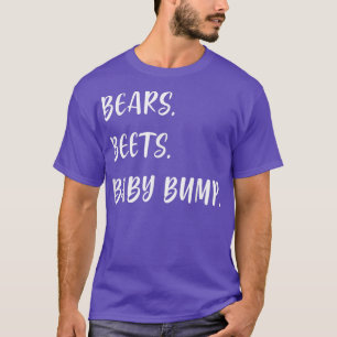 Bears Beets Baby Bump Pregnancy Announcement T-Shirt
