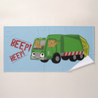 Bears Driving a Trash Truck