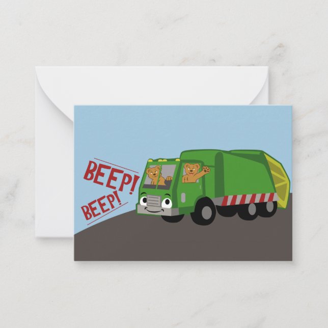 Bears Driving a Trash Truck  Card (Front)
