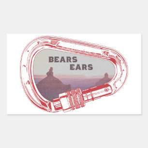 Bears Ears Climbing Carabiner Rectangular Sticker