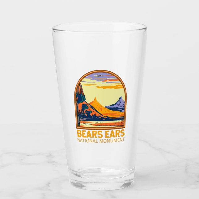 Bears Ears National Monument Utah Retro Glass (Front)