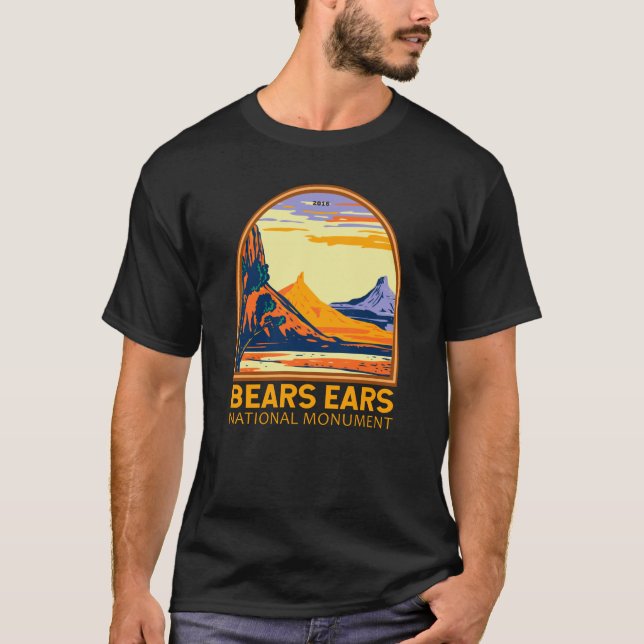 Bears Ears National Monument Utah Retro T-Shirt (Front)