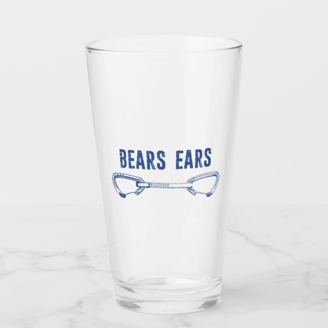 Bears Ears Rock Climbing Quickdraw Glass (Front)