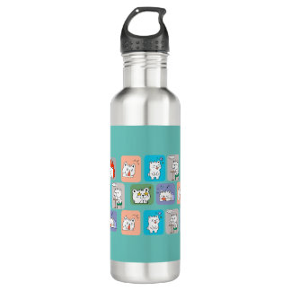 bears faces pattern  710 ml water bottle