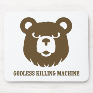bears godless killing machines humour funny tshirt mouse mat