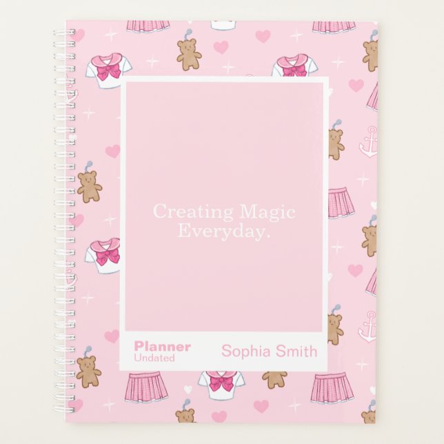 Bears/Hearts Block Quote | Fully Customizable Planner (Front)