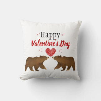 Bears & Hearts Valentine's Day Pillow