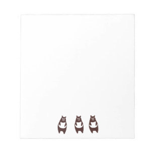 Bears In a Line Notepad