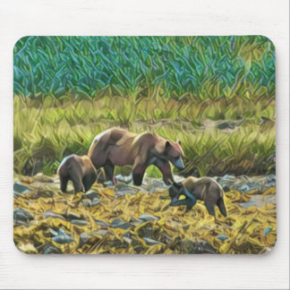 Bears in Alaska Mouse Mat