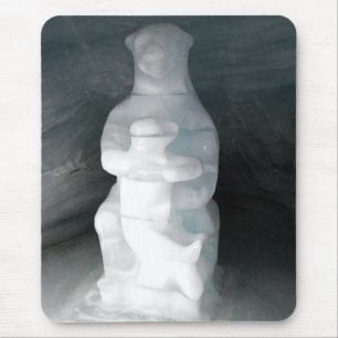 Bears in ice mouse mat