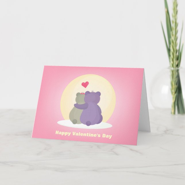 Bears In Love Valentine's Day Greeting Cards (Front)