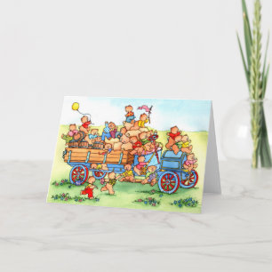 Bears in Old Hillbilly Truck Card