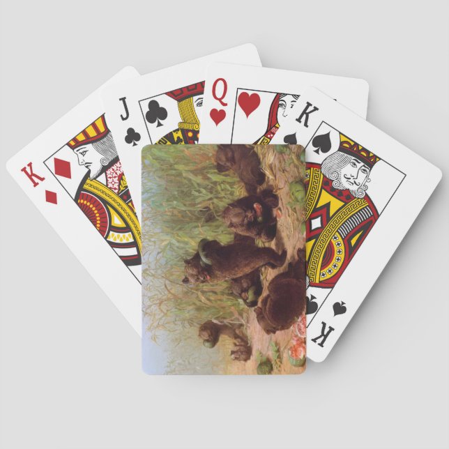 Bears in the Watermelon Patch (by W.H. Beard) Playing Cards (Back)