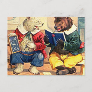 Bears Kept in School Postcard
