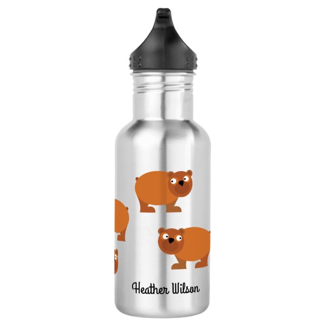 Bears Kids Water Bottle with Name (Right)