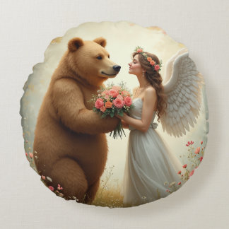 Bear's Love Round Cushion