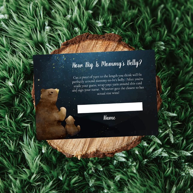 Bears Mum's Belly Size Baby Shower Game Invitation (Creator Uploaded)