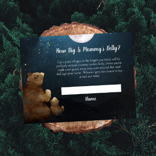 Bears Mum's Belly Size Baby Shower Game Invitation