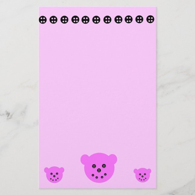 Bears N Buttons stationary Stationery (Front)