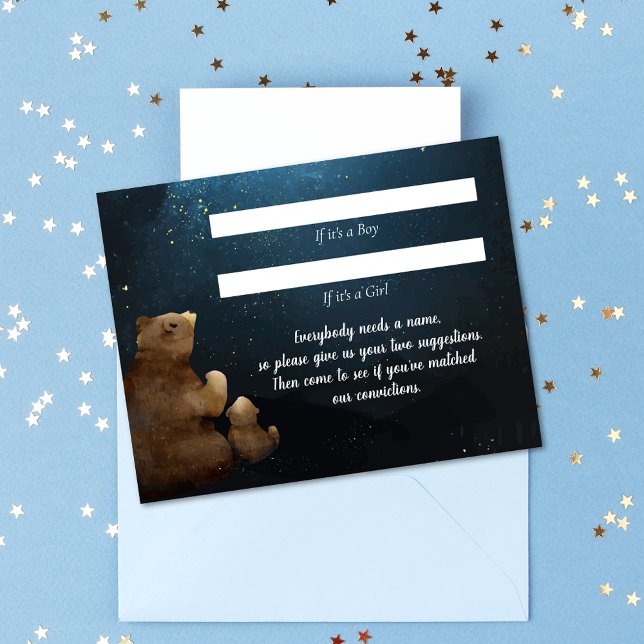 Bears Name Suggestions Baby Shower Game Invitation (Creator Uploaded)