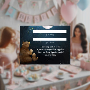 Bears Name Suggestions Baby Shower Game Invitation